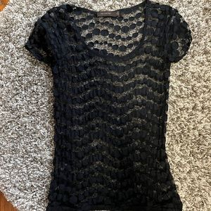 The Limited sheer black top